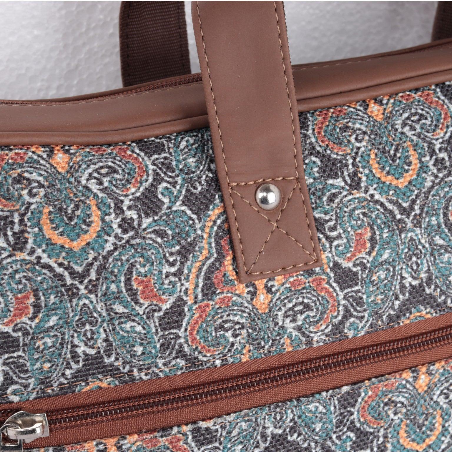 Stylish Paisley Laptop Bag with Vegan Leather | AMIC - Amic