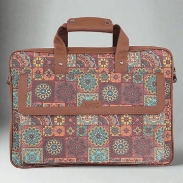 Vibrant Multicolor Laptop Bag with Vegan Leather Straps | AMIC - Amic