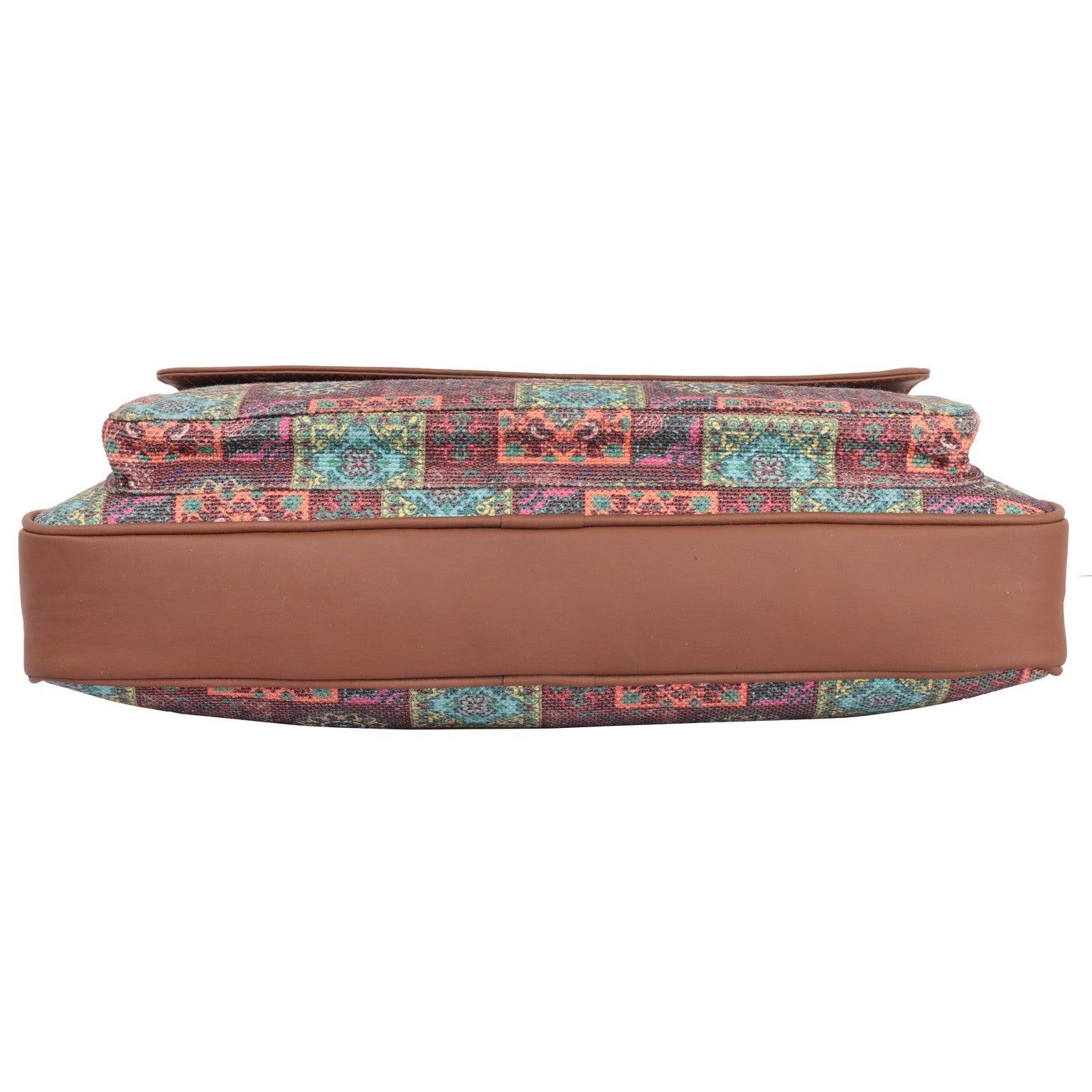Vibrant Multicolor Laptop Bag with Vegan Leather Straps | AMIC - Amic