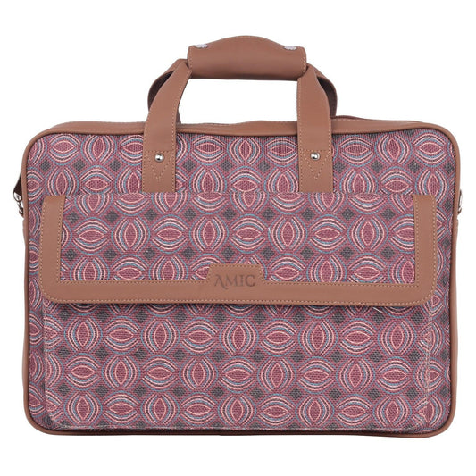 Premium Laptop Bag with Red Geometric Patterns | AMIC - Amic