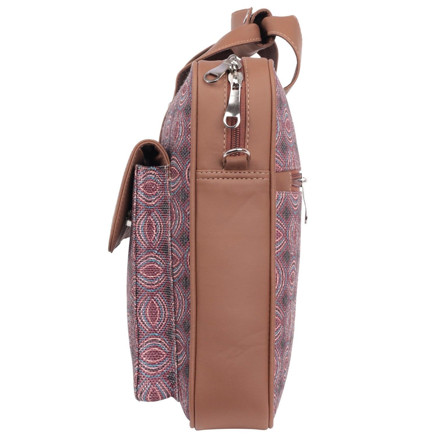 Premium Laptop Bag with Red Geometric Patterns | AMIC - Amic