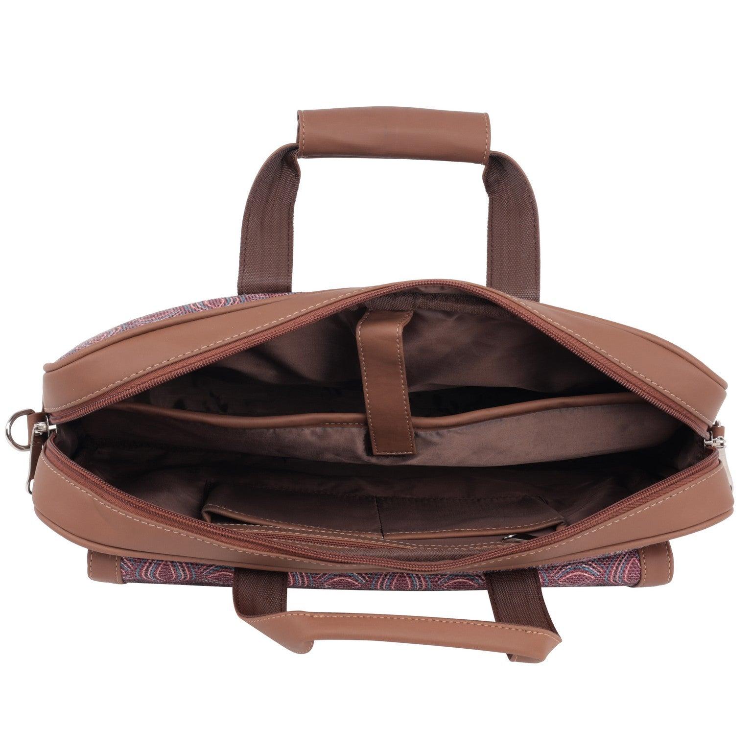 Premium Laptop Bag with Red Geometric Patterns | AMIC - Amic