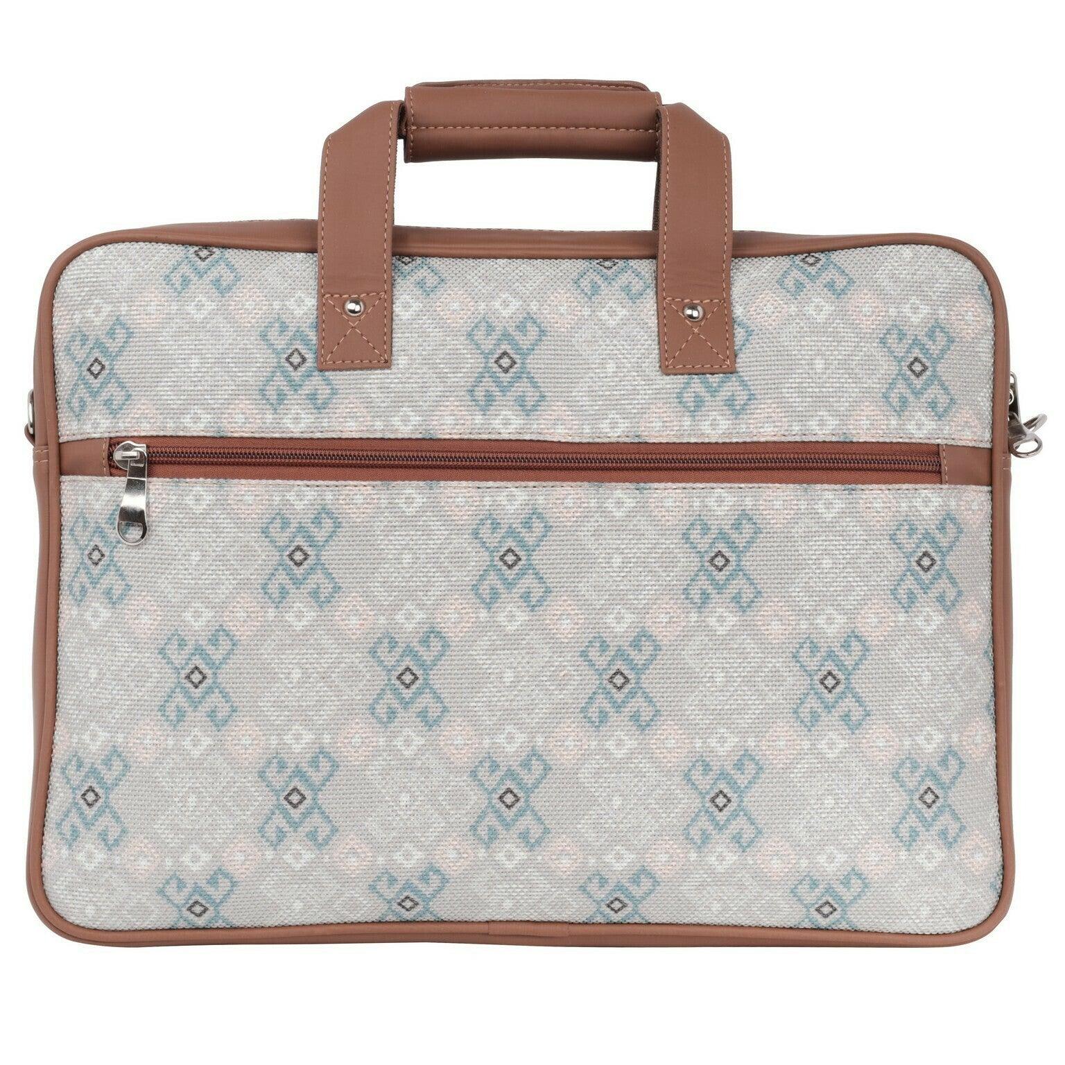 Amic Vegan Leather Laptop Bag – Elegant Diamond Pattern in Subtle Hues - Amic