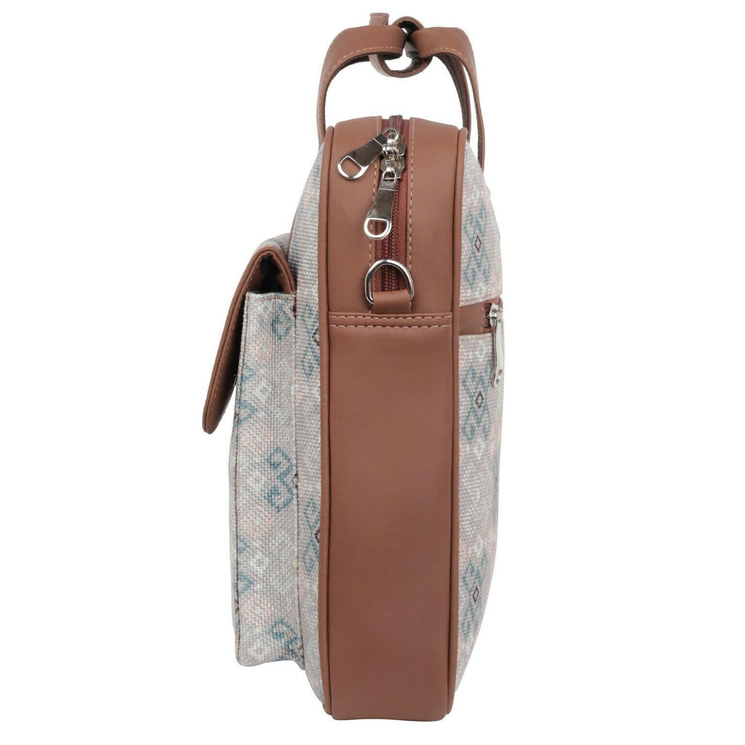 Amic Vegan Leather Laptop Bag – Elegant Diamond Pattern in Subtle Hues - Amic