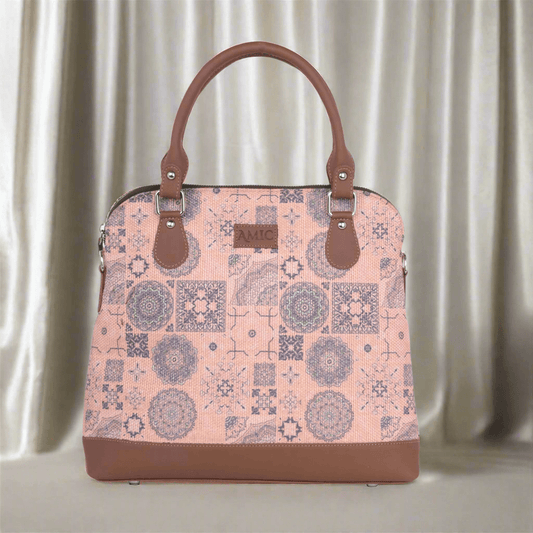 Pink Patchwork Hand Shoulder Bag – Stylish and Functional by Amic - Amic