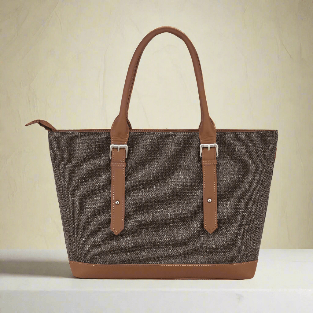 Classic Vegan Leather Tote Bag for Women - Charcoal Grey | Amic Bags - Amic