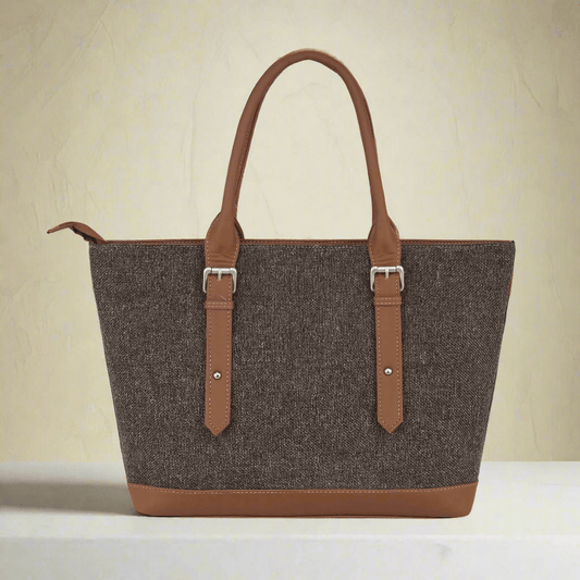 Classic Vegan Leather Tote Bag for Women - Charcoal Grey | Amic Bags - Amic