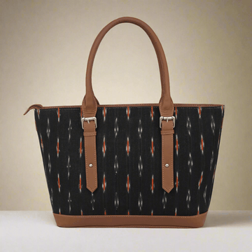 Classic Ikat Vegan Leather Tote Bag for Women - Stylish & Functional | Amic Bags - Amic
