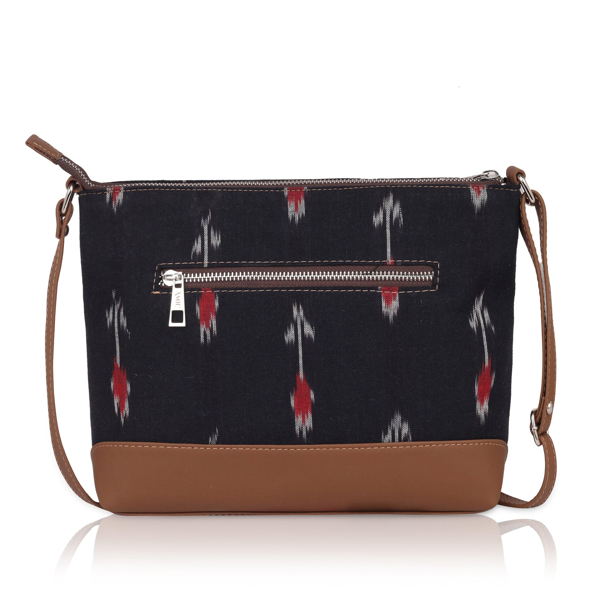 Amic Black Ikat Side Shoulder Bag - Amic