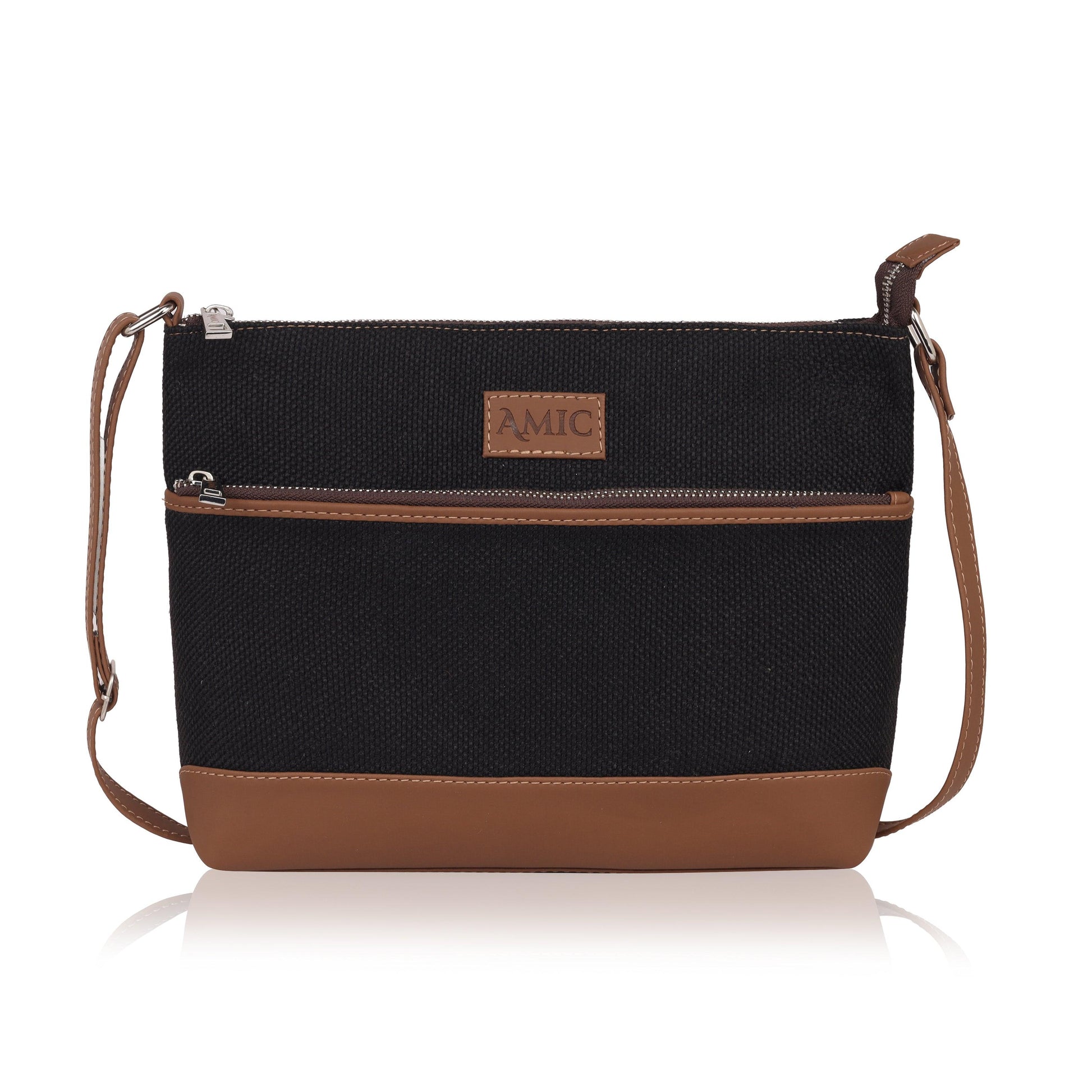 Amic Classic Black Side Shoulder Bag - Amic