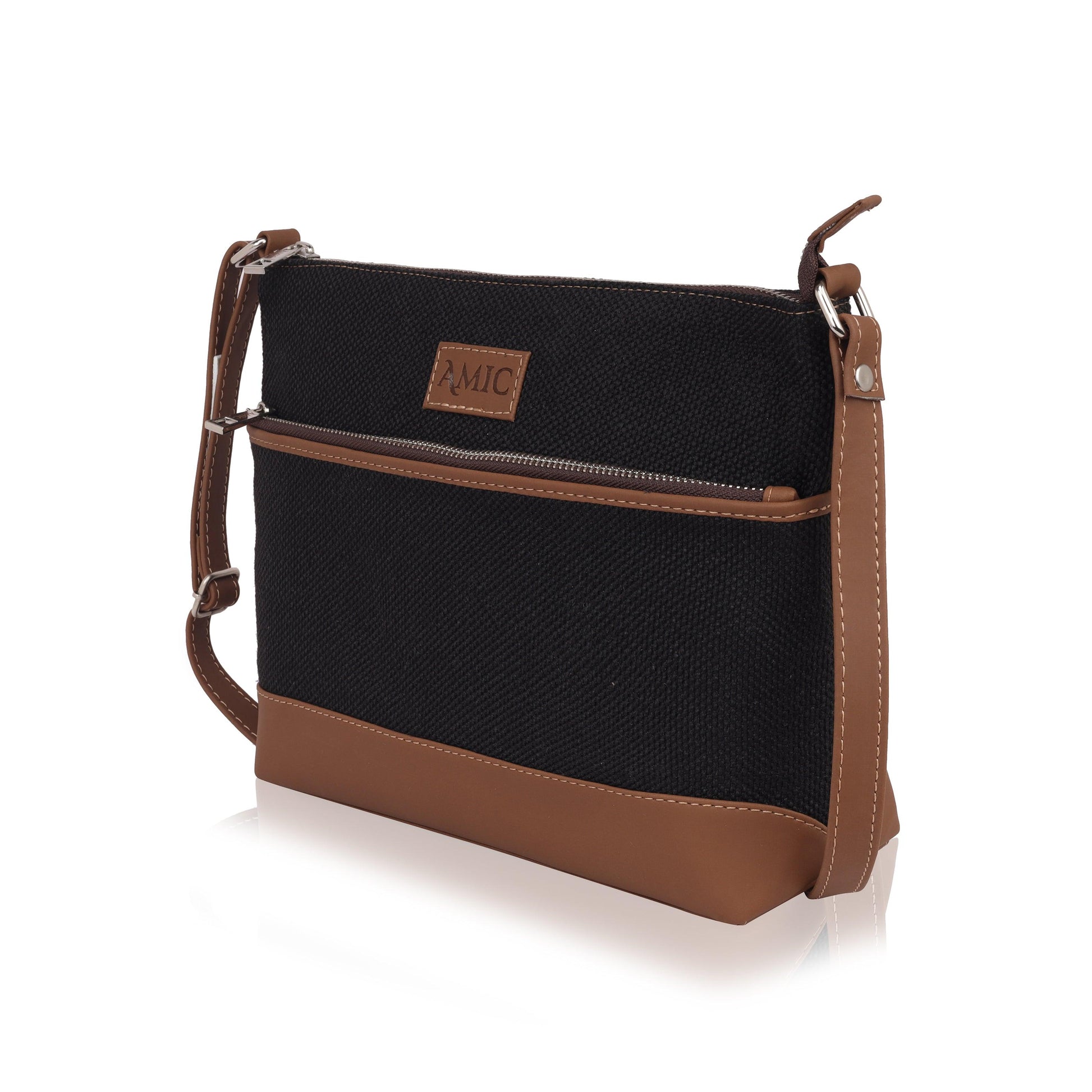Amic Classic Black Side Shoulder Bag - Amic