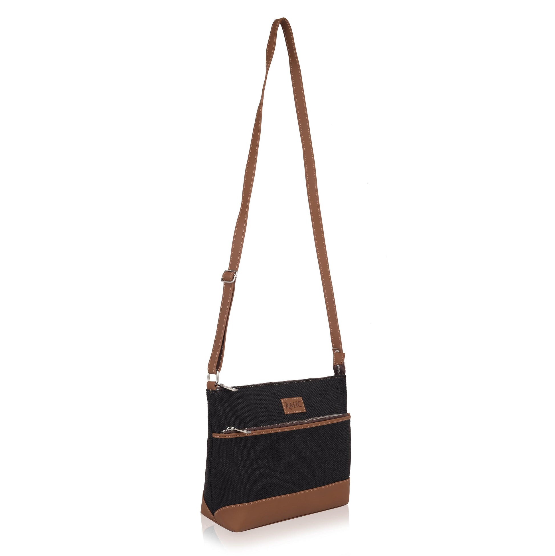 Amic Classic Black Side Shoulder Bag - Amic