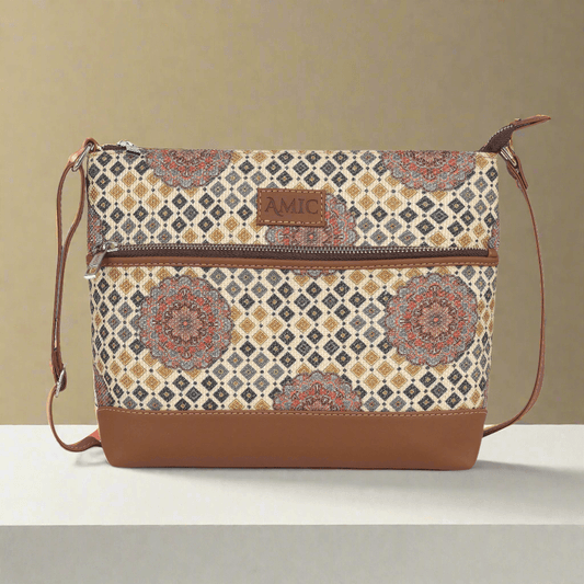 Amic Geometric Medallion Side Shoulder Bag - Amic