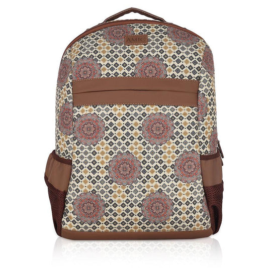 Amic Laptop Backpack Women Jute Handcrafted Chromoscope Classic Backpack 18 L Backpack - Amic