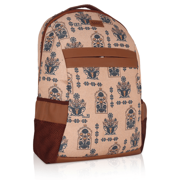 Amic Women Jute Printed Handcrafted Office, College Handbag 18 L Backpack - Amic