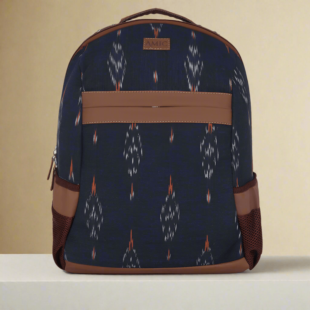 Amic Women Ikkat Classic Backpack 18 L Laptop Backpack - Amic