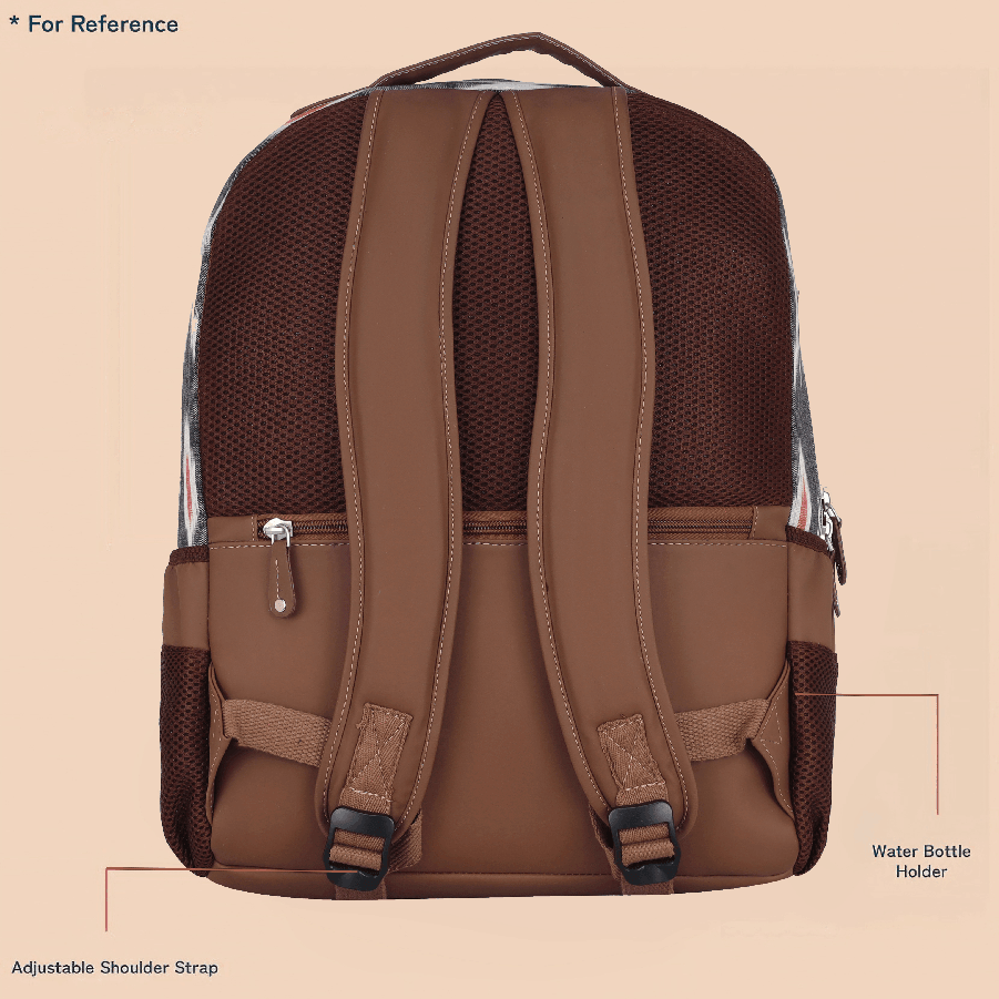 Amic Ikkat Luxury Vegan Leather Laptop Backpack Jute Handcrafted Bag For Women 30 L Backpack - Amic