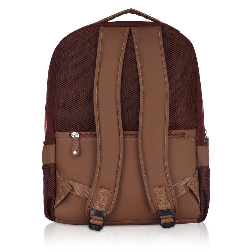 Amic Ikkat Classic Vegan Leather Laptop Backpack Jute Handcrafted Bag For Women 30 L Backpack - Amic