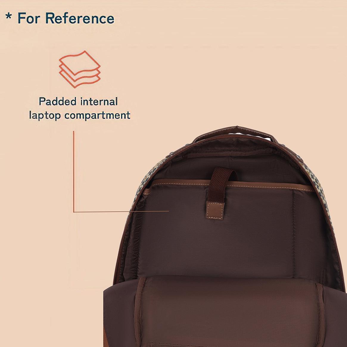 Amic Laptop Backpack Women Jute Handcrafted Chromoscope Classic Backpack 18 L Backpack - Amic