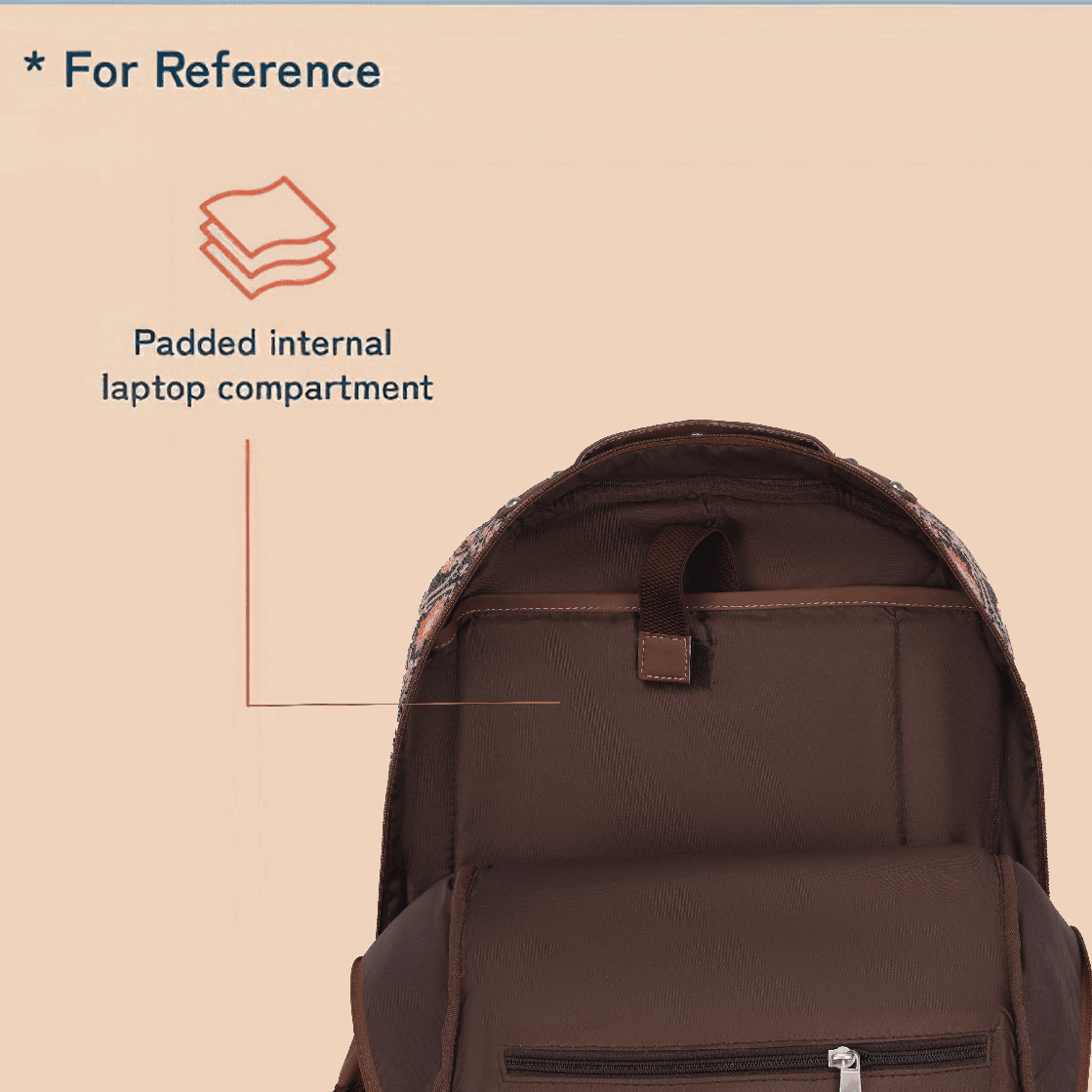 Amic Laptop Backpack Women Jute Handcrafted Chromoscope Classic Backpack 18 L Backpack - Amic