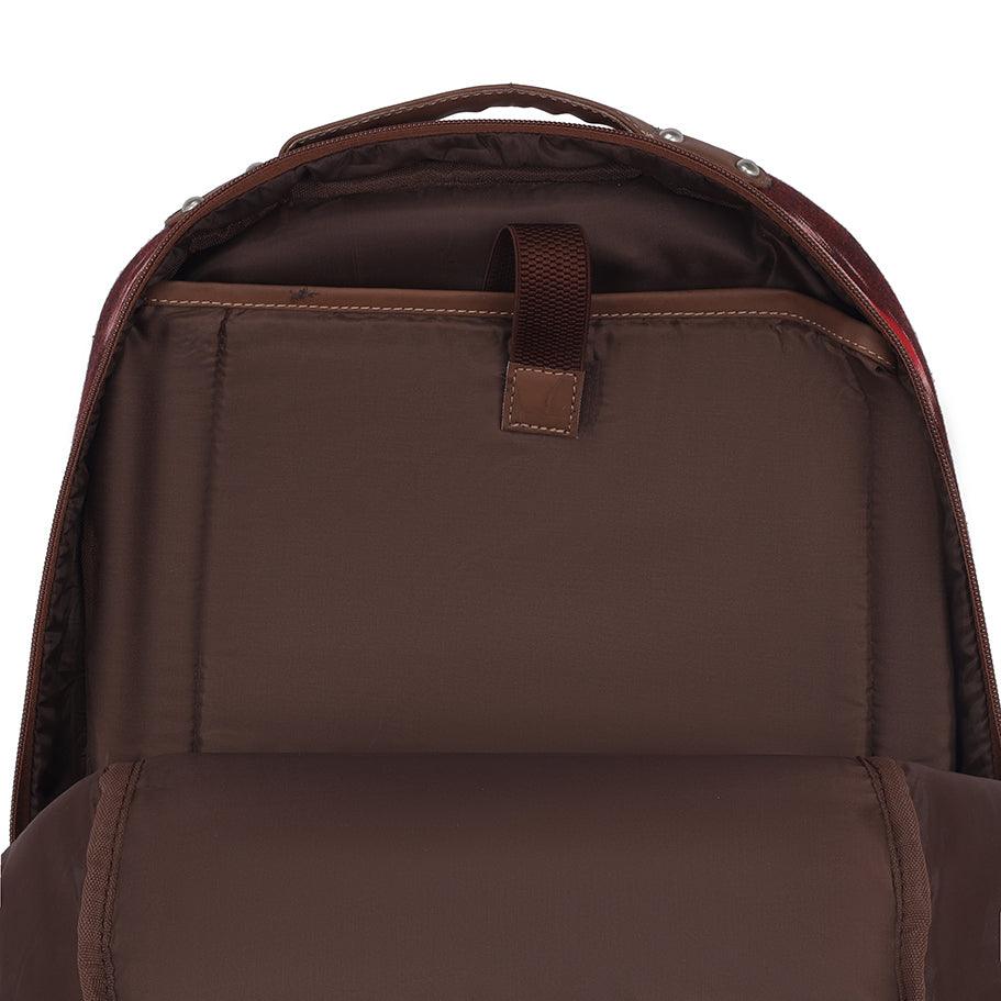 Amic Ikkat Classic Vegan Leather Laptop Backpack Jute Handcrafted Bag For Women 30 L Backpack - Amic