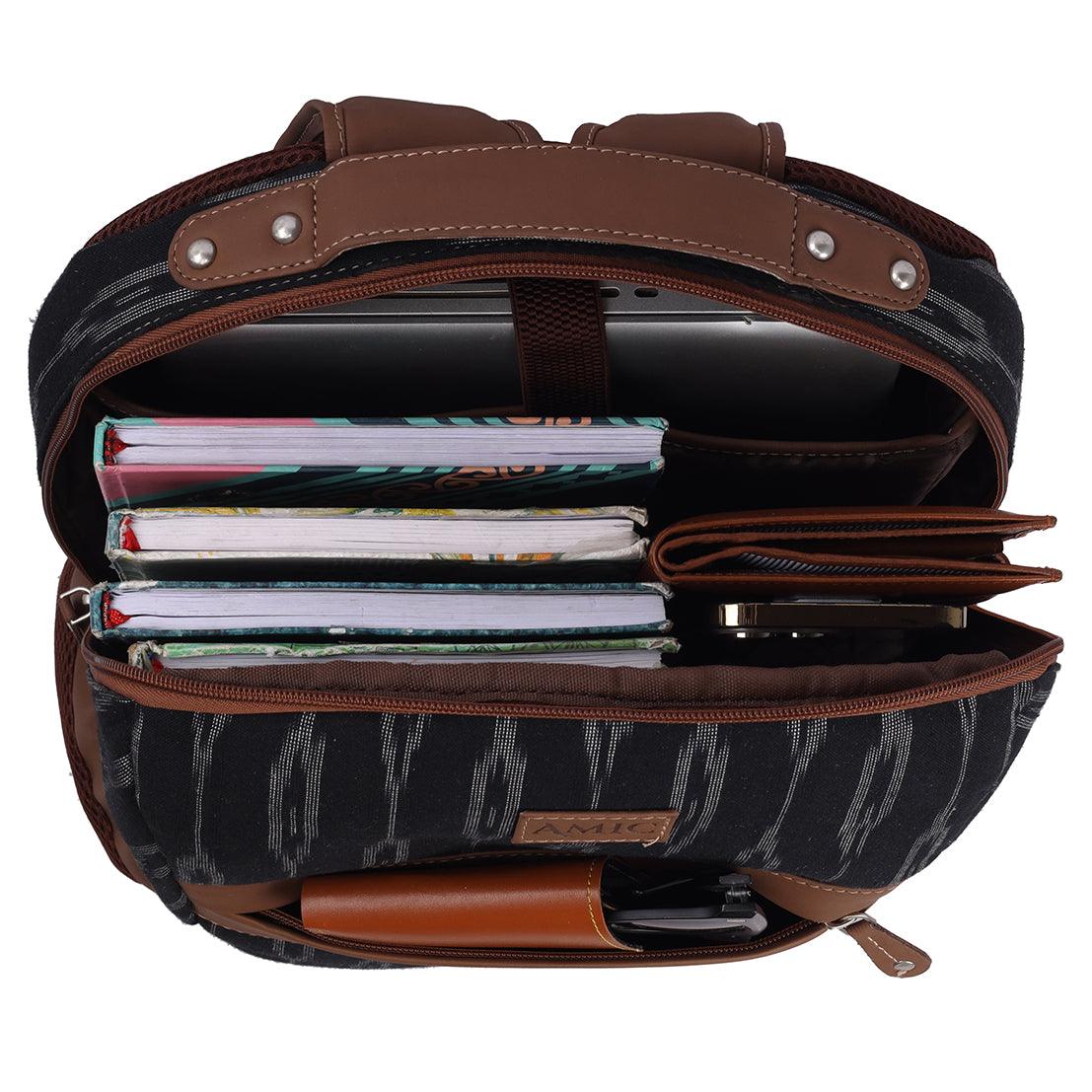 Amic Midnight Ikat Backpack – Stylish and Functional for Everyday Adventures - Amic