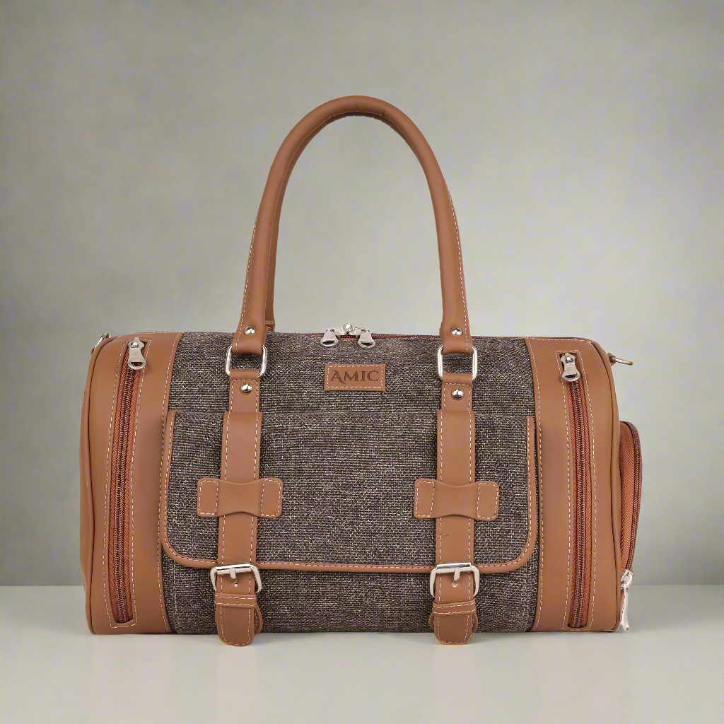 Amic Brown Classic Duffle - Amic