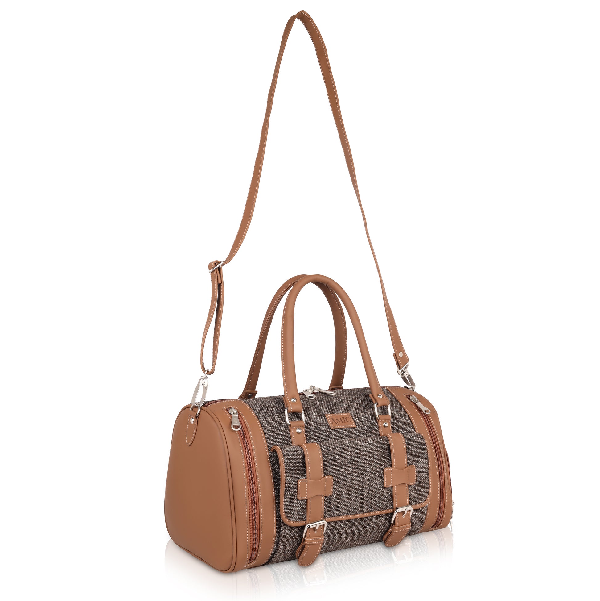 Amic Brown Classic Duffle - Amic