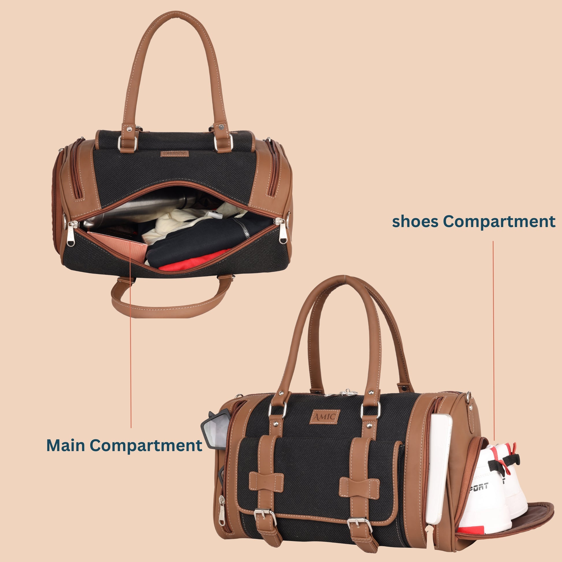 Amic Black Classic Duffle - Amic
