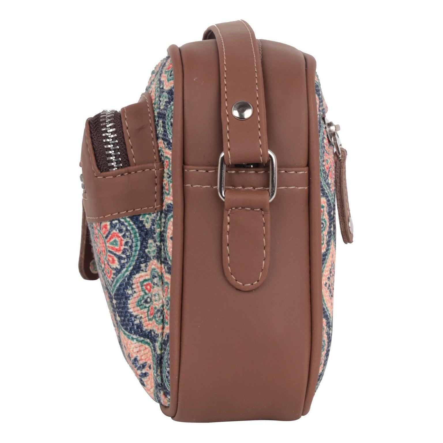 Amic Floral Mosaic Sling Wallet – Compact & Trendy for Everyday Use - Amic