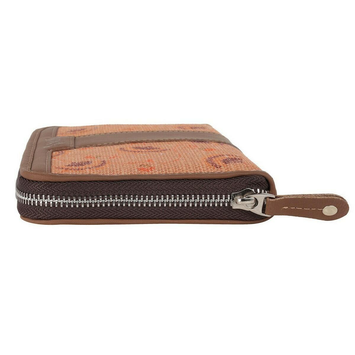 Amic Vegan Leather Chain Wallet with Artistic Peach Accents – Stylish & Functional - Amic