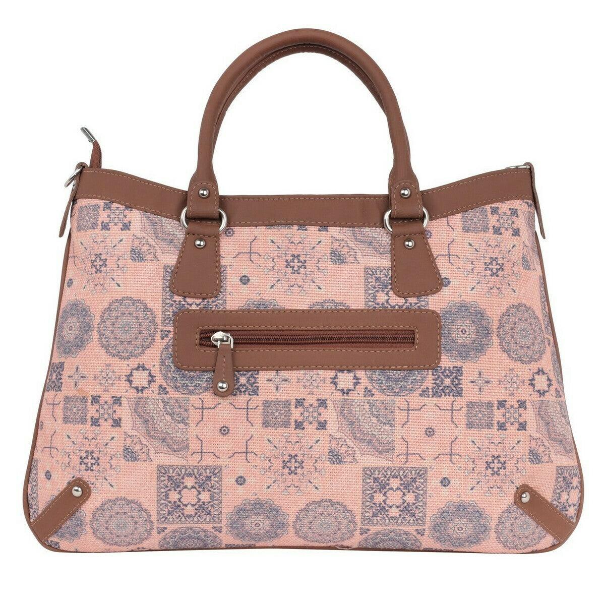 Elegant Printed Handbag with Vegan Leather Finish – Amic - Amic