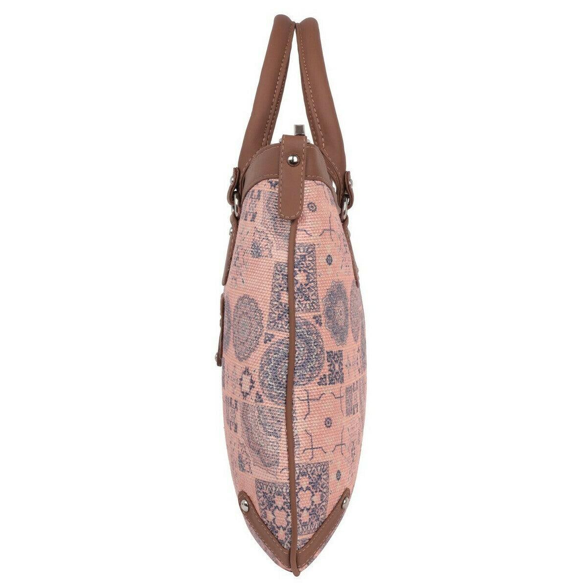 Elegant Printed Handbag with Vegan Leather Finish – Amic - Amic