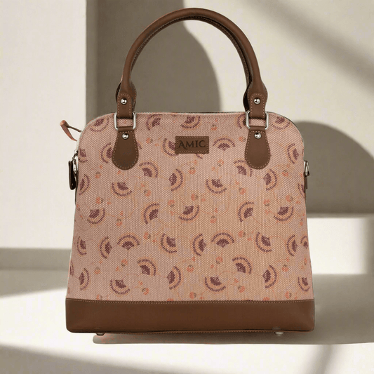 Peach Motif Hand Shoulder Bag – Elegant Everyday Accessory by Amic - Amic