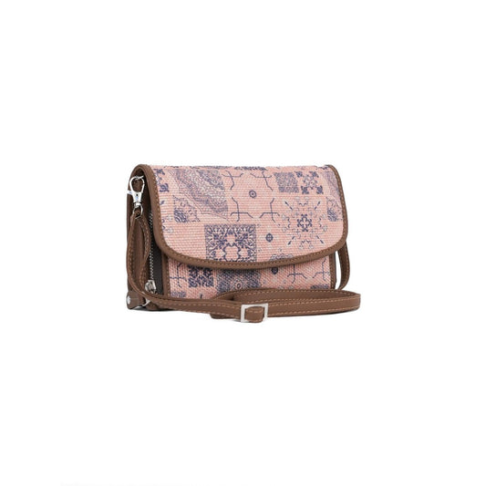 Pink Patchwork Sling Wallet – Amic's Compact and Stylish Everyday Companion - Amic
