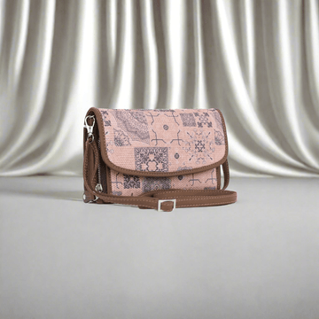 Pink Patchwork Sling Wallet – Amic's Compact and Stylish Everyday Companion - Amic