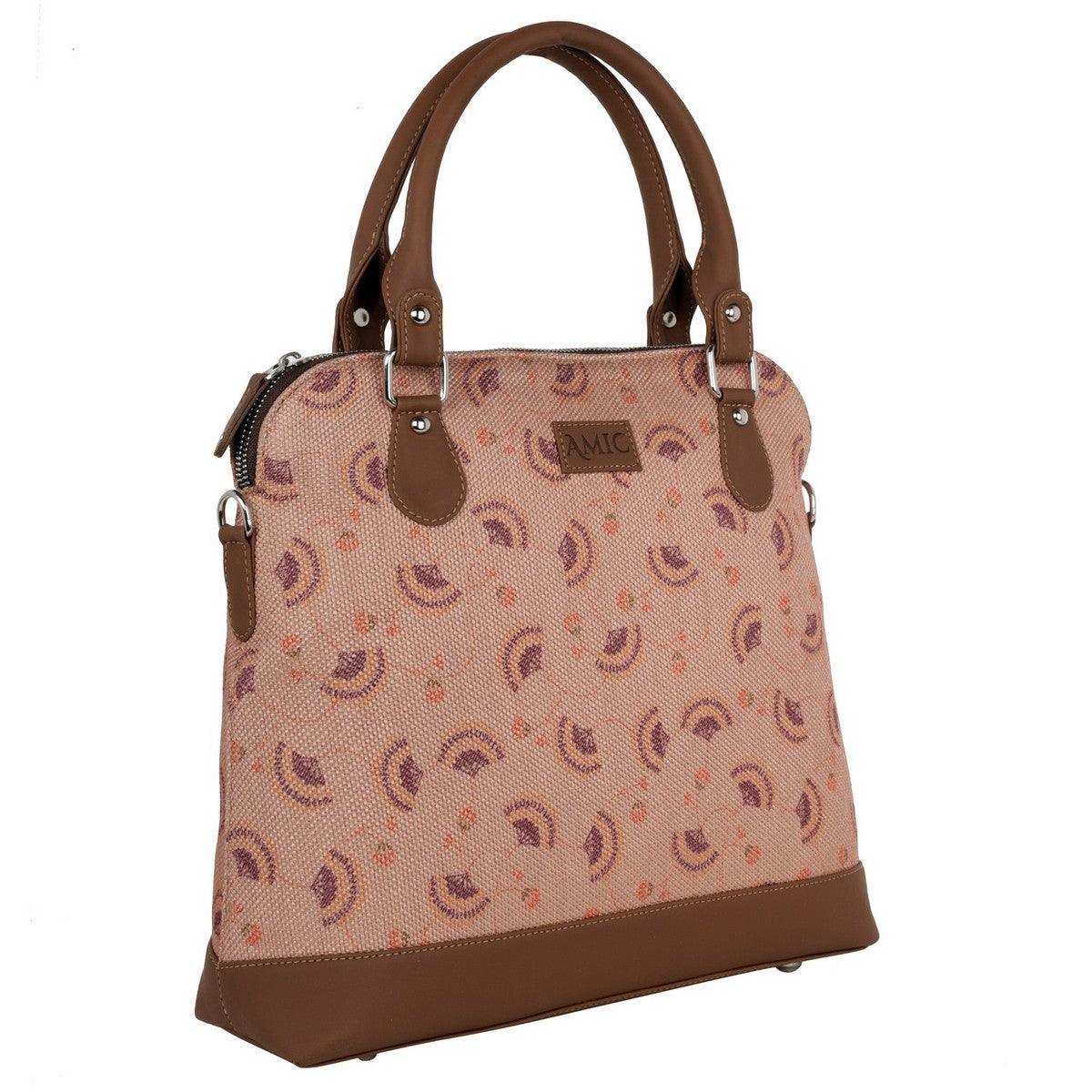 Peach Motif Hand Shoulder Bag – Elegant Everyday Accessory by Amic - Amic