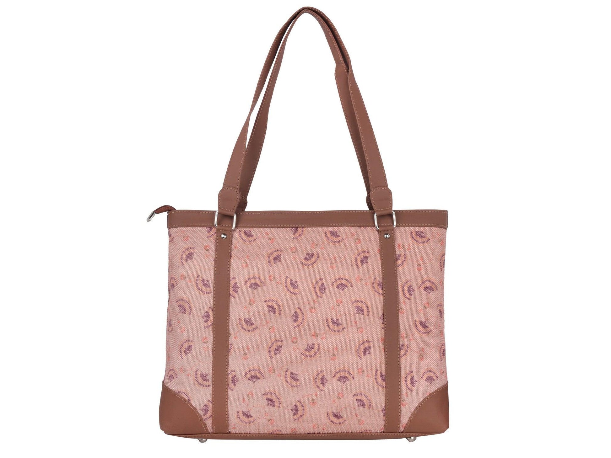 Pink Handcrafted Vegan Leather Office Bag – Graceful & Practical - Amic