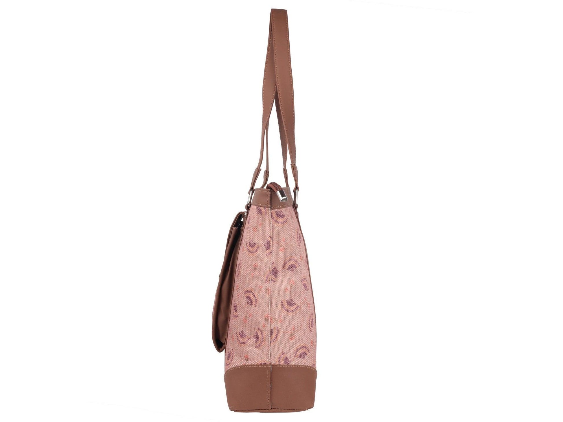 Pink Handcrafted Vegan Leather Office Bag – Graceful & Practical - Amic