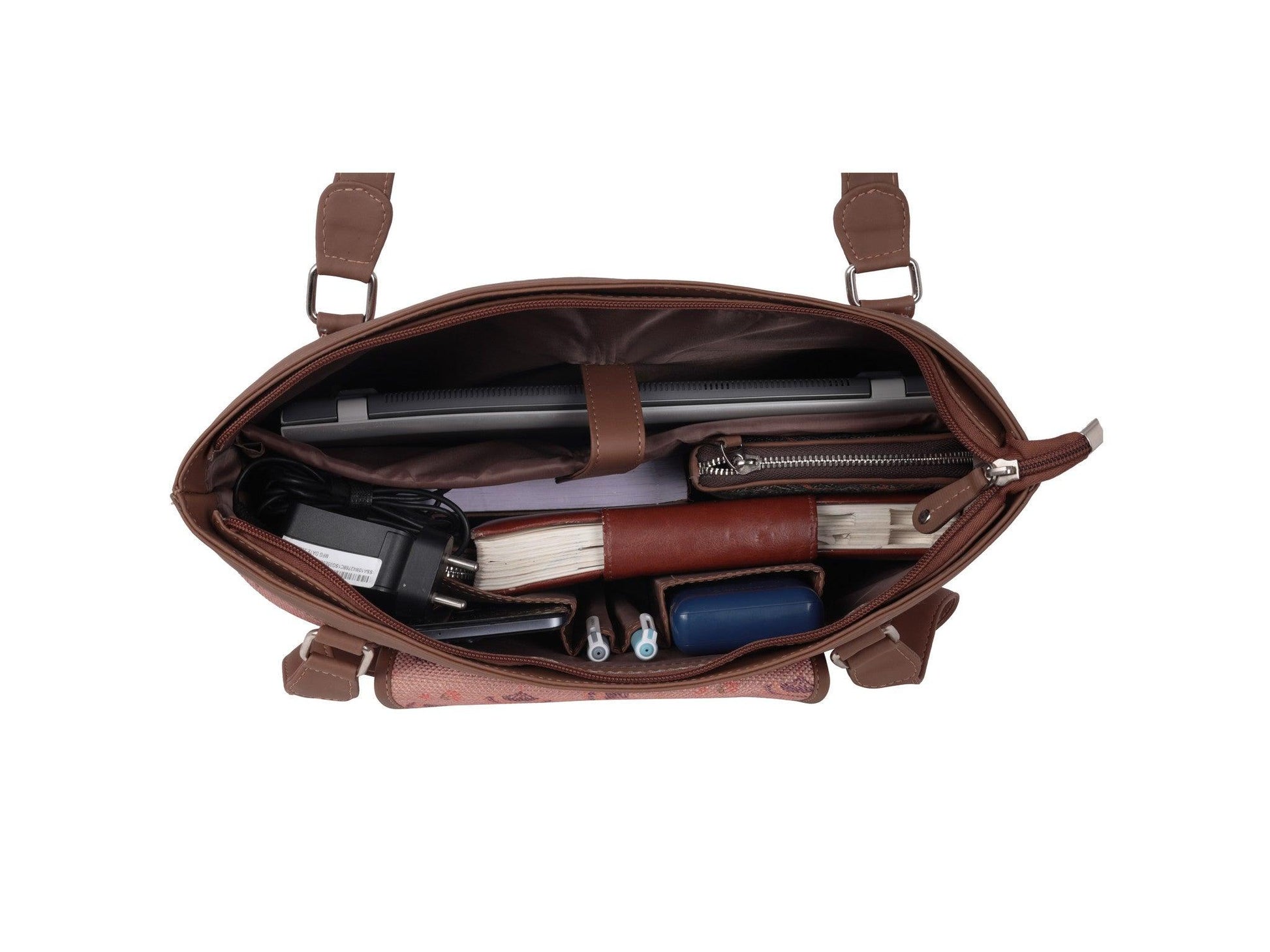 Pink Handcrafted Vegan Leather Office Bag – Graceful & Practical - Amic