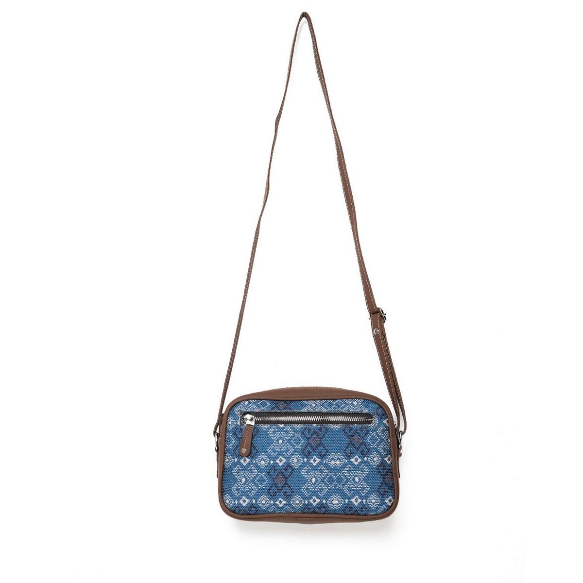 Amic Blue Pattern Sling Wallet – Stylish and Compact for Everyday Use - Amic