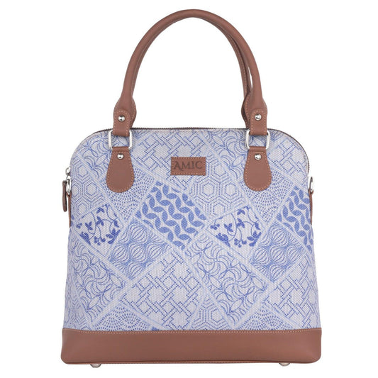 Blue Patchwork Hand Shoulder Bag – Amic's Timeless Elegance for Everyday Use - Amic