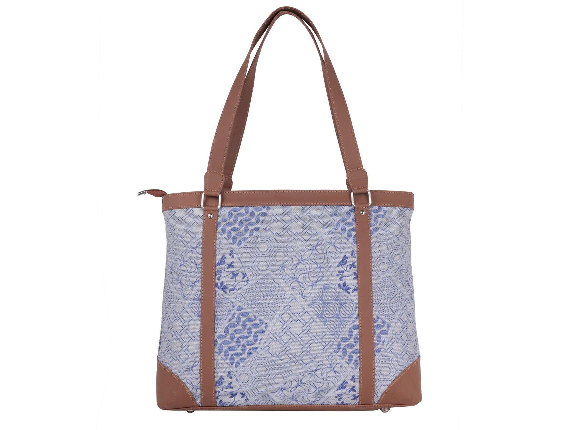 Blue Handcrafted Vegan Leather Office Bag – Elegant & Functional - Amic