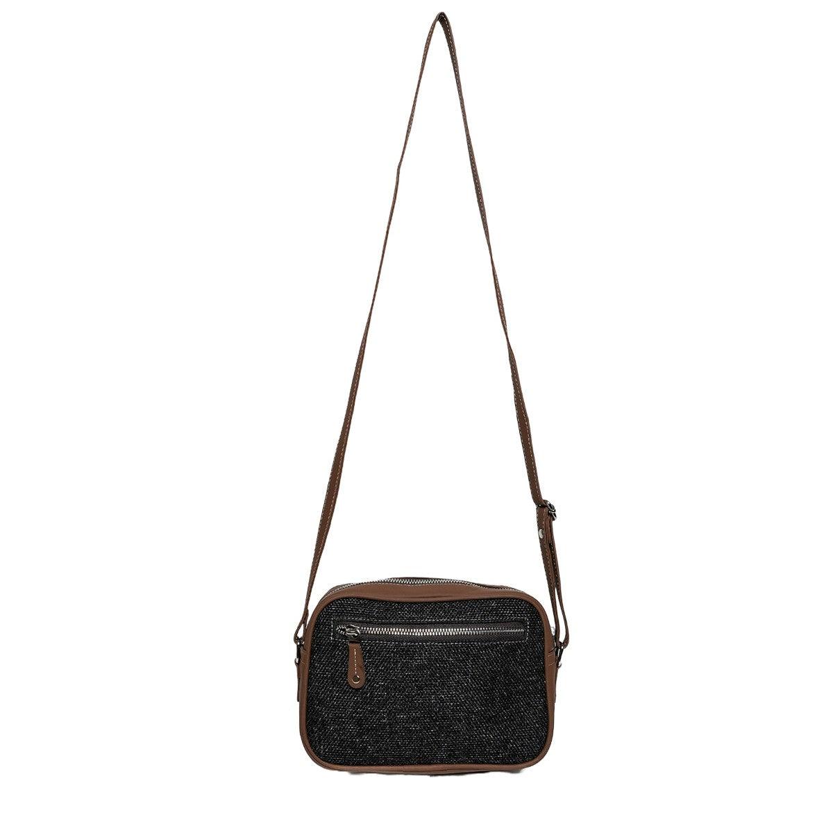 Amic Black Textured Sling Wallet – Modern Elegance for Everyday Essentials - Amic