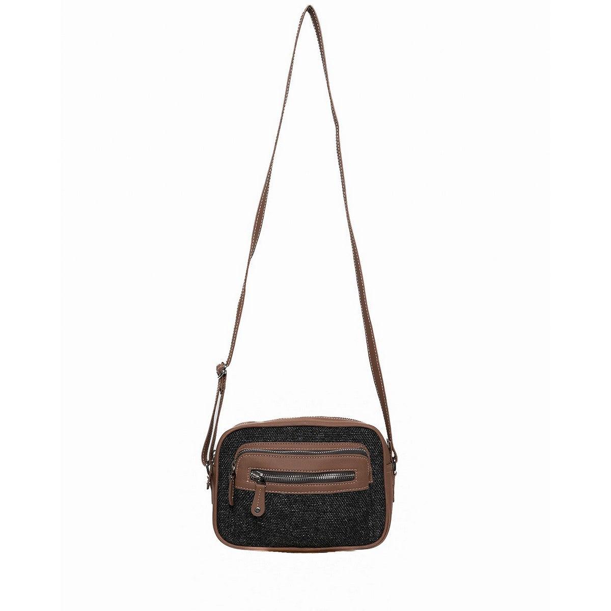 Amic Black Textured Sling Wallet – Modern Elegance for Everyday Essentials - Amic