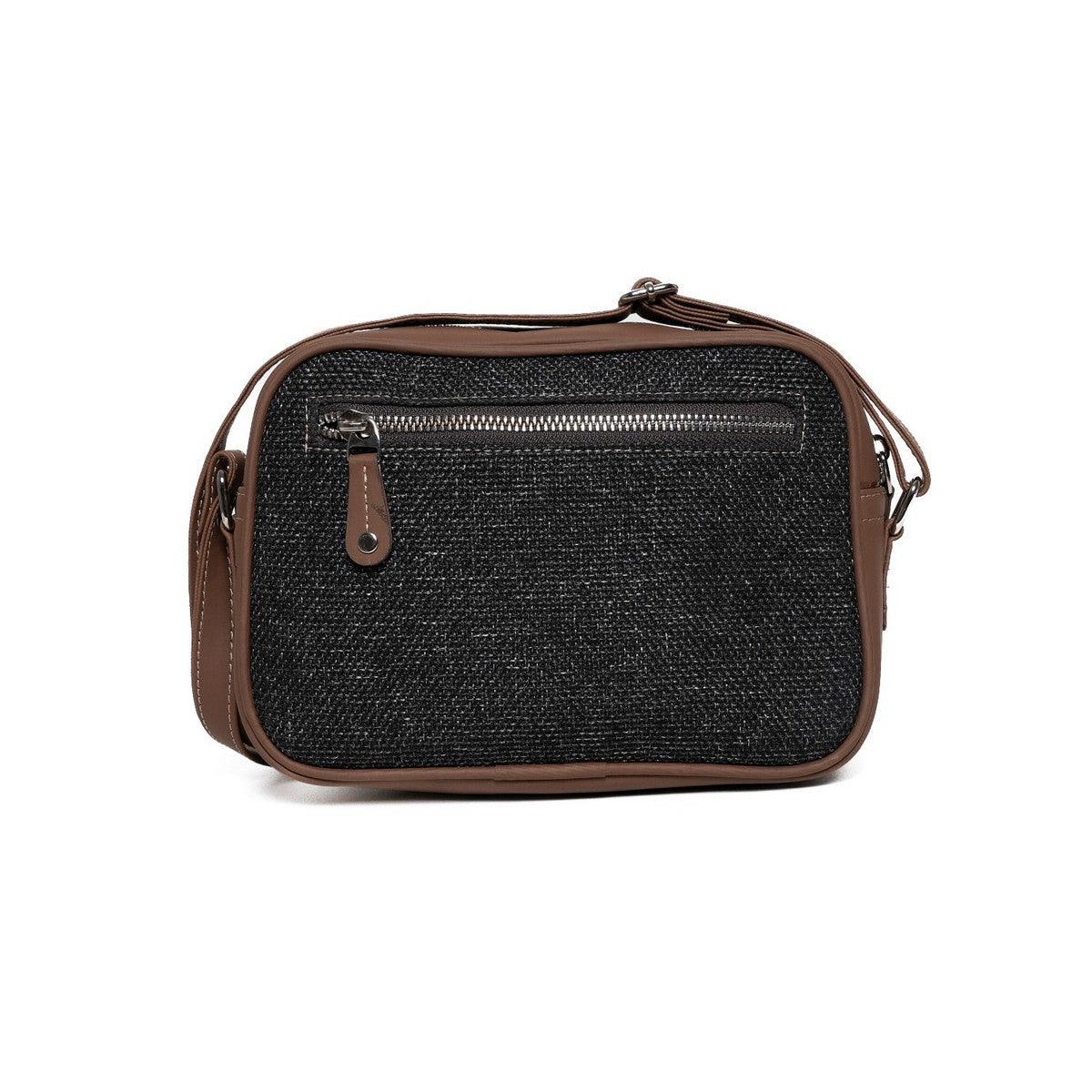 Amic Black Textured Sling Wallet – Modern Elegance for Everyday Essentials - Amic