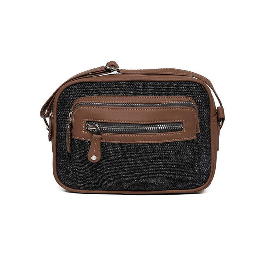 Amic Black Textured Sling Wallet – Modern Elegance for Everyday Essentials - Amic