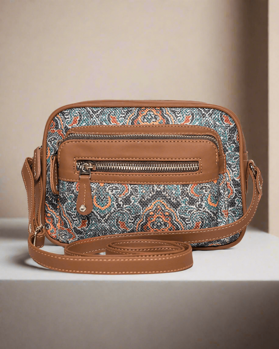 Amic Floral Pattern Sling Wallet – Stylish and Compact - Amic