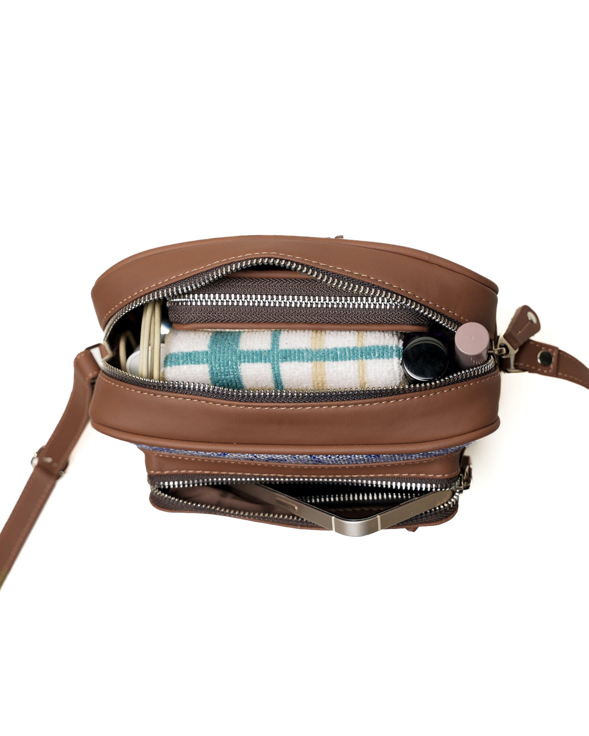 Amic Blue Floral Sling Wallet – Compact, Durable & Elegant - Amic