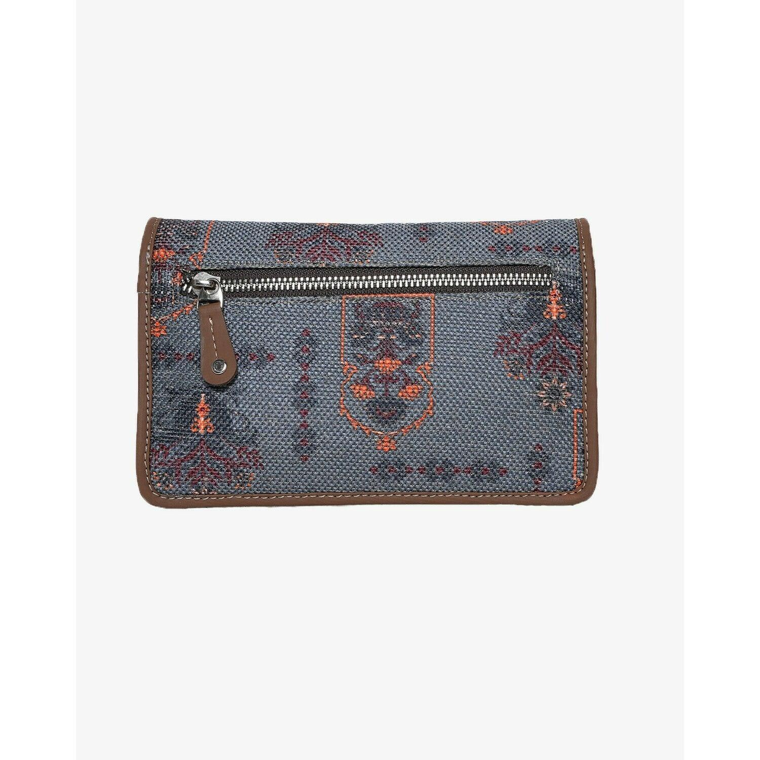 Classic Gray Sling Wallet with Traditional Motifs – By Amic - Amic